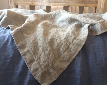 Rustic Linen Blanket, Throw Blanket, Sofa Blanket, Bed Cover in Various Sizes