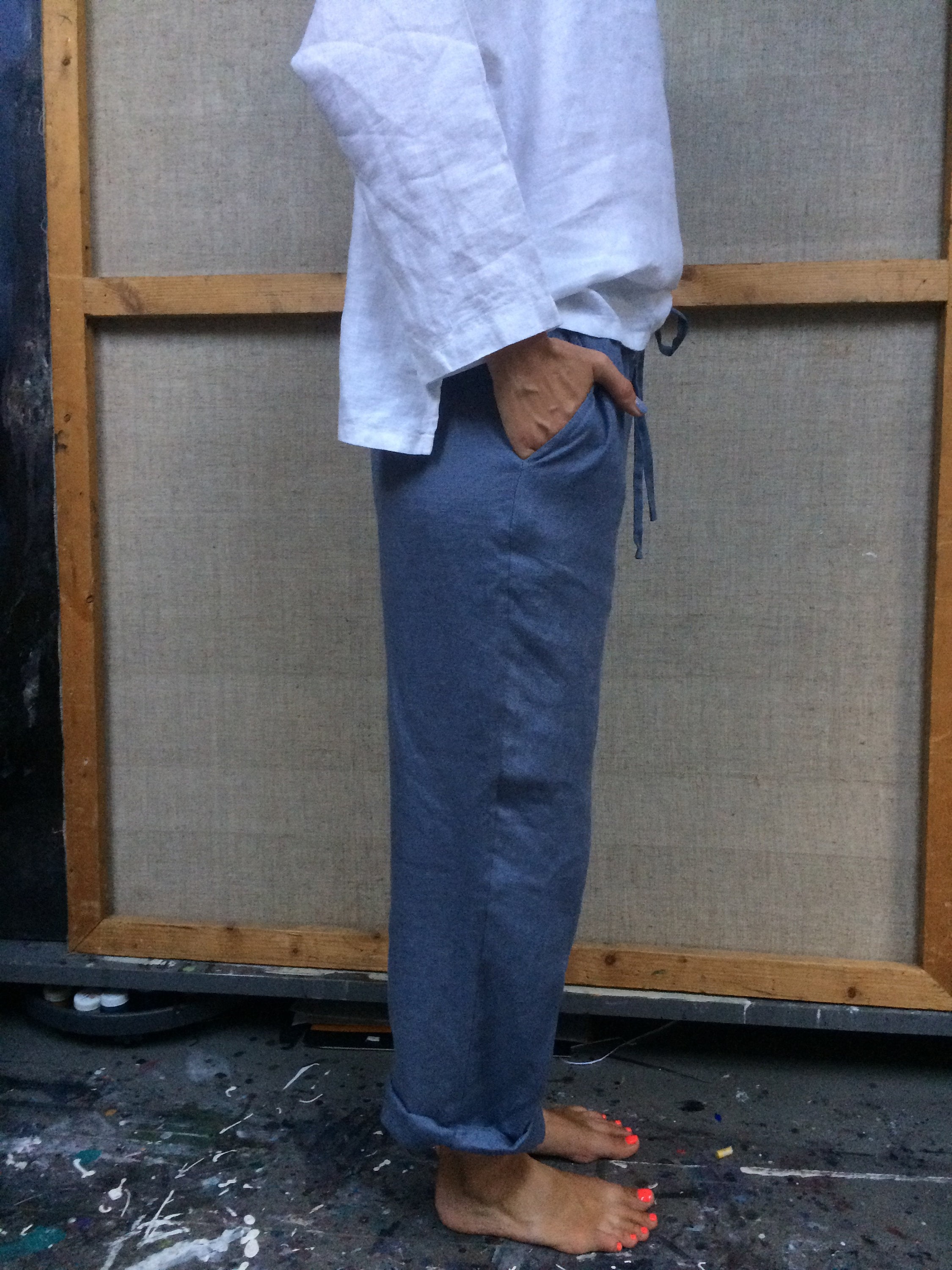 loose linen pants