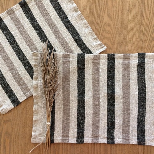 Linen Placemats Set of 6 Linen Placemats Rustic Soft Linen Etsy