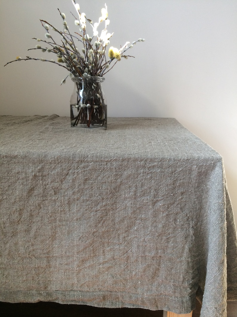 Linen Tablecloth Rustic Tablecloth Square Tablecloth Etsy