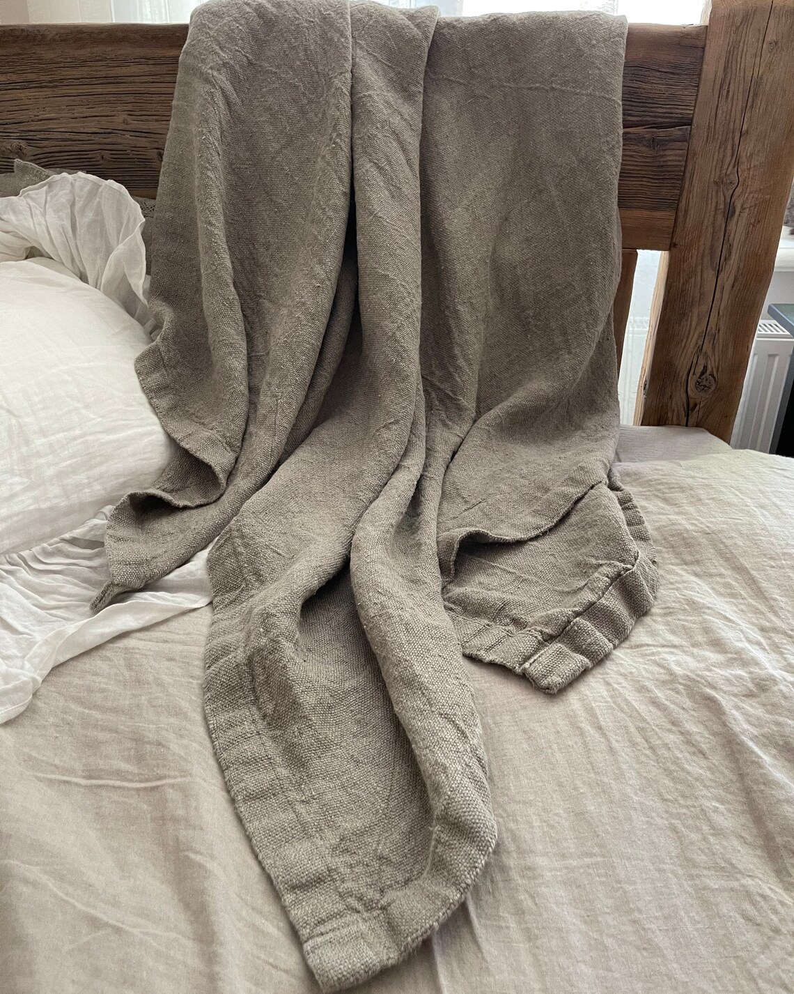 Linen Blanket Washable Blanket Throw Blanket Bedspread Etsy