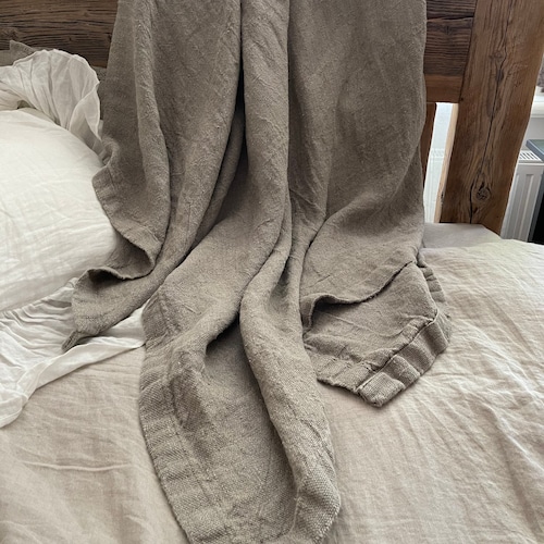 Linen Blanket Washable Blanket Throw Blanket Bedspread | Etsy