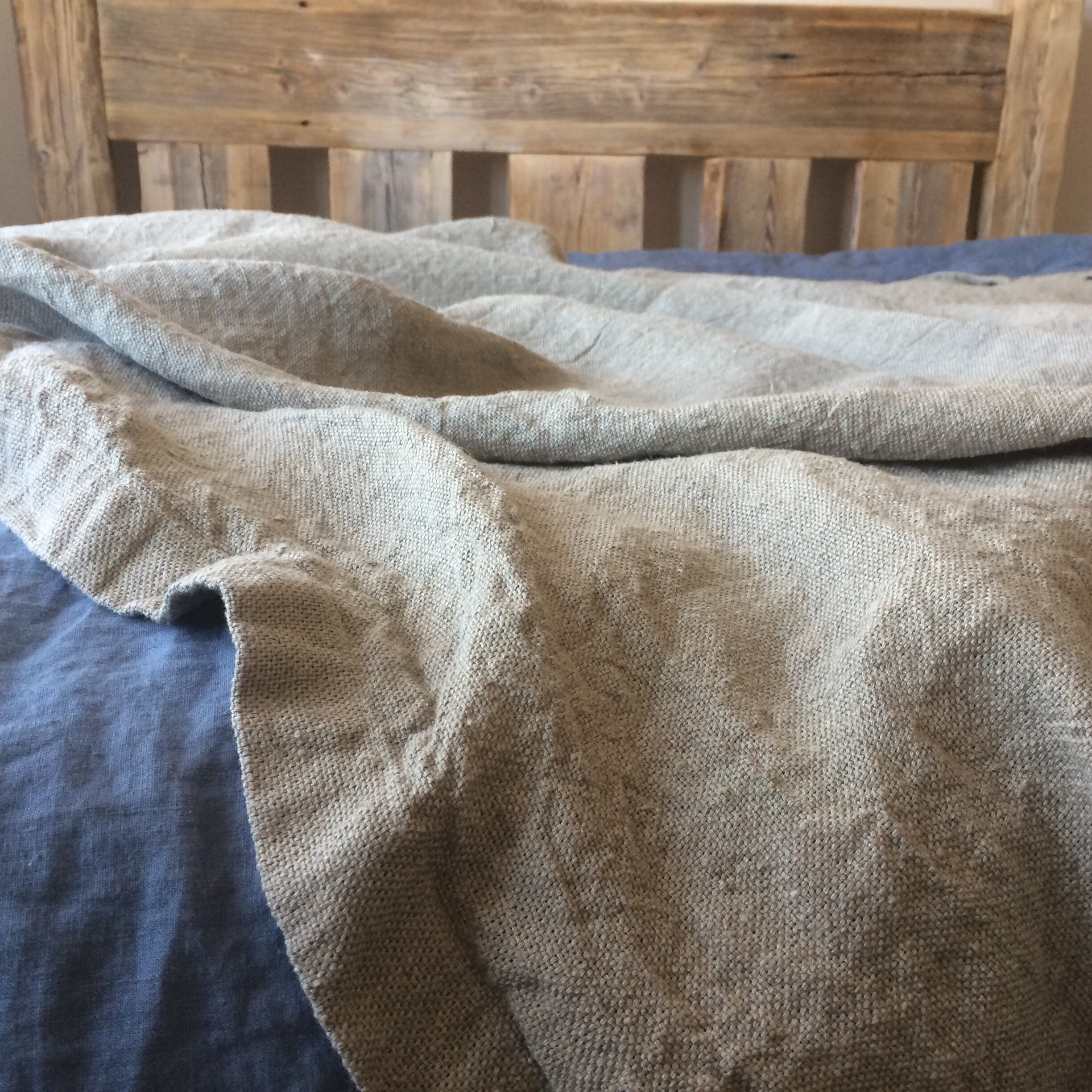 Rustic Linen Blanket, Throw Blanket, Sofa Blanket, Bed Cover in Various