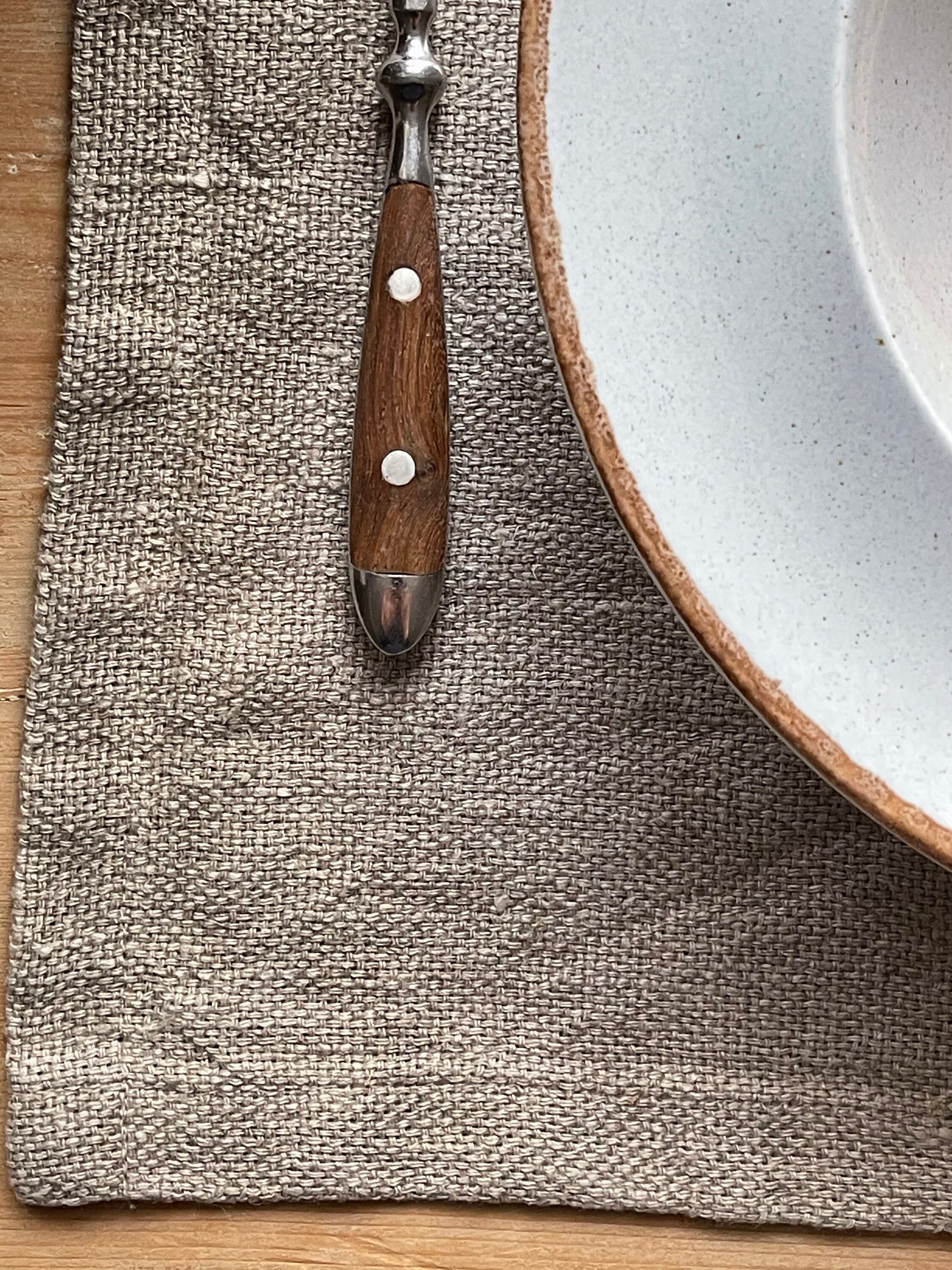 Set of rustic linen placemats / Farmhouse placemats decor / Etsy