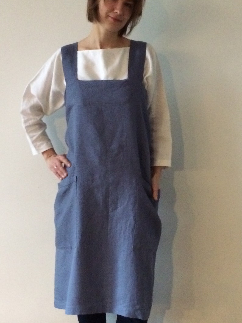 white pinafore apron plus size