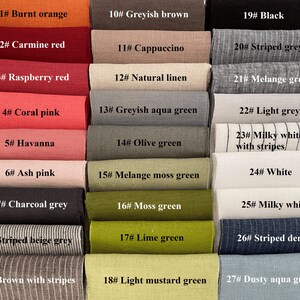 Linen Fabric Color Samples – Natural, Soft, and Customizable Shades.