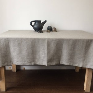 Gray linen tablecloth Linen tablecloth Square tablecloth Rectangle tablecloth Natural linen tablecloth image 3