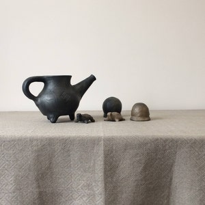 Gray linen tablecloth | Linen tablecloth | Square tablecloth | Rectangle tablecloth | Natural linen tablecloth