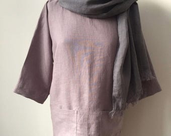 Linen Tunic, Custom Size Linen Tunic, Loose Tunic, Summer Tunic, Loose Linen Tunic, Tunic Top, Women Tunic, Linen Tunics Plus Size, Tunic