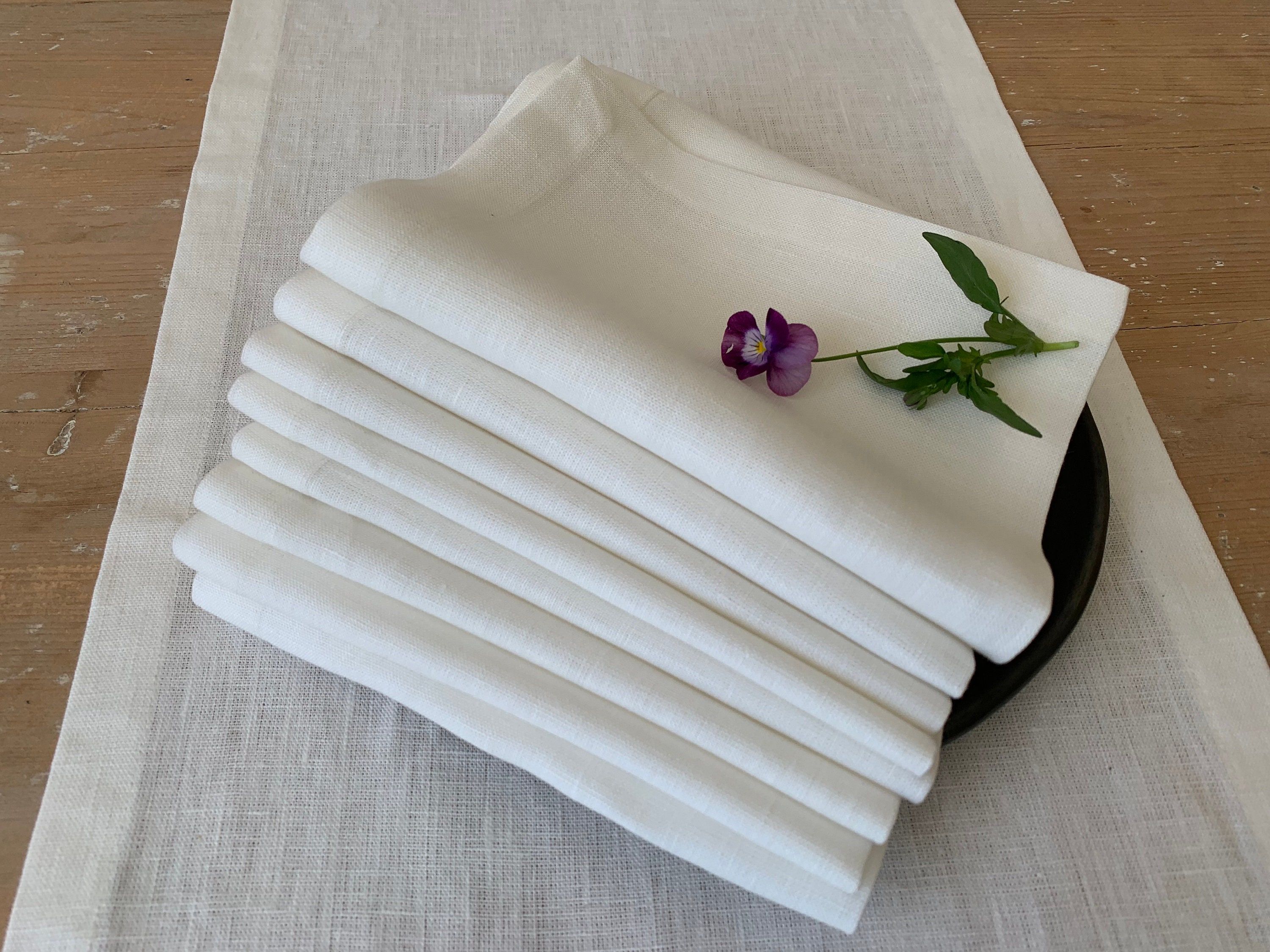 white napkins