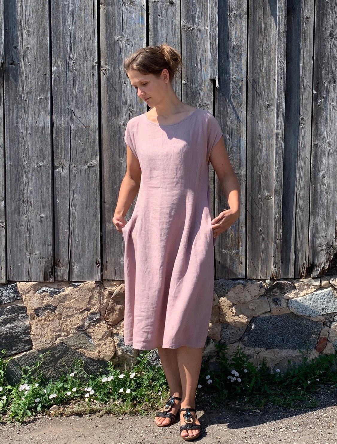 Linen Dress, Sleeveless Dress, Dresses for Women, Dresses with Pockets ...