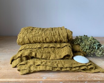 Natural Linen Color Towel, Linen Sauna Towel, Rustic Linen Towel, Housewarming Gift, Gray Rustic Towel, Linen Gray Massage Towel