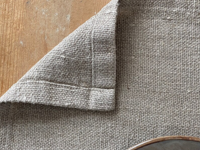 Set of Rustic Linen Placemats / Farmhouse Placemats Decor / Etsy