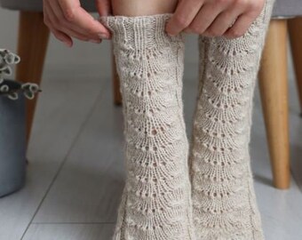 Wool socks, warm and soft hand knitted merino wool socks, natural wool hand knitted socks, warm socks, Christmas socks