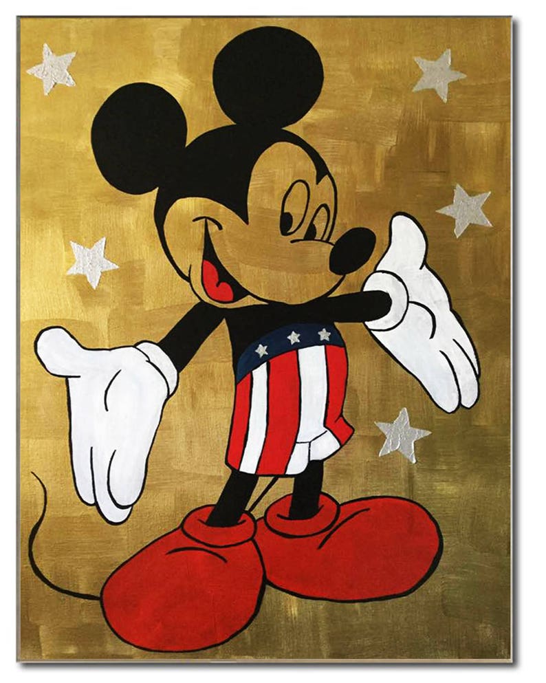 Mickey Mouse Art Disney Nursery Walt Disney World Disney World Kids Bedroom Acrylic Painting Modern Wall Art Gifts Kathleen Artist