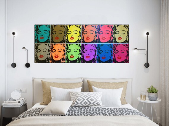 Marilyn Monroe Painting Original Pop Art Icon Portrait Etsy
