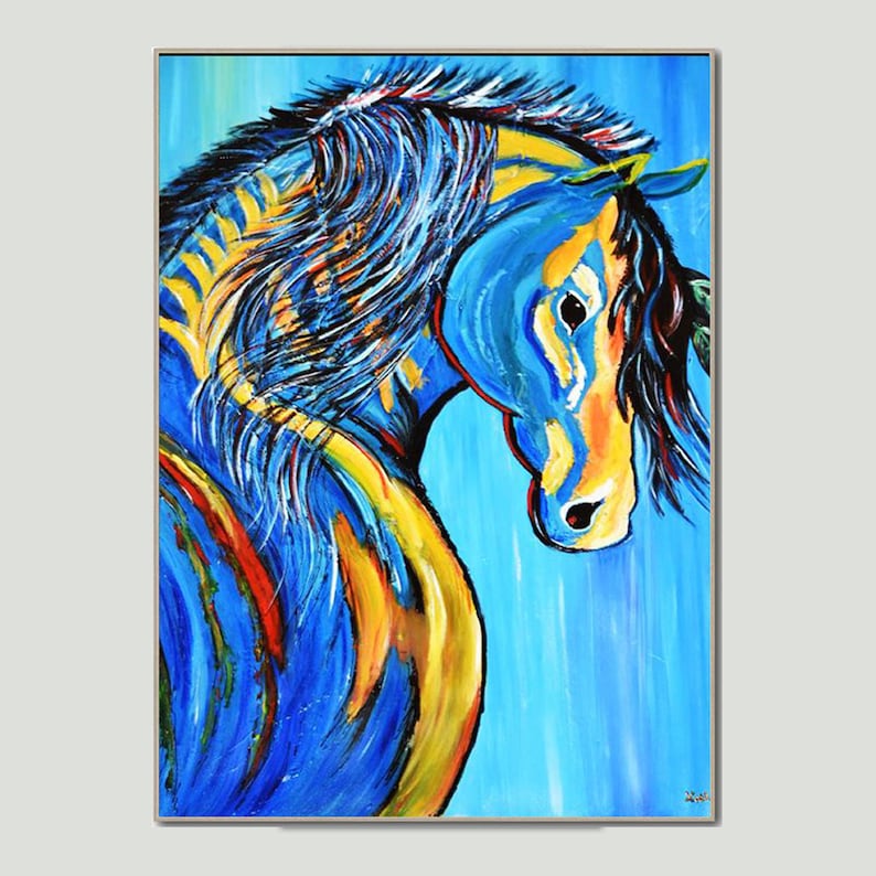 Horse Art Original Artworkacrylic Painting Horse Painting Etsy