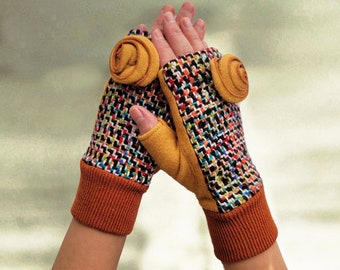 Womens gloves, Fingerless gloves, Winter gloves, Winter mittens, Womens mittens, Fingerless mittens, Christmas gift, Gift for her