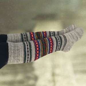 Merino Wool Over the Knee Socks: Warm Winter Leg Warmers