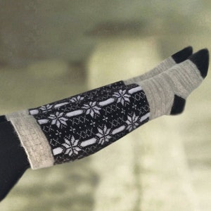 Merino Wool Over The Knee Socks: Knit Winter Leg Warmers