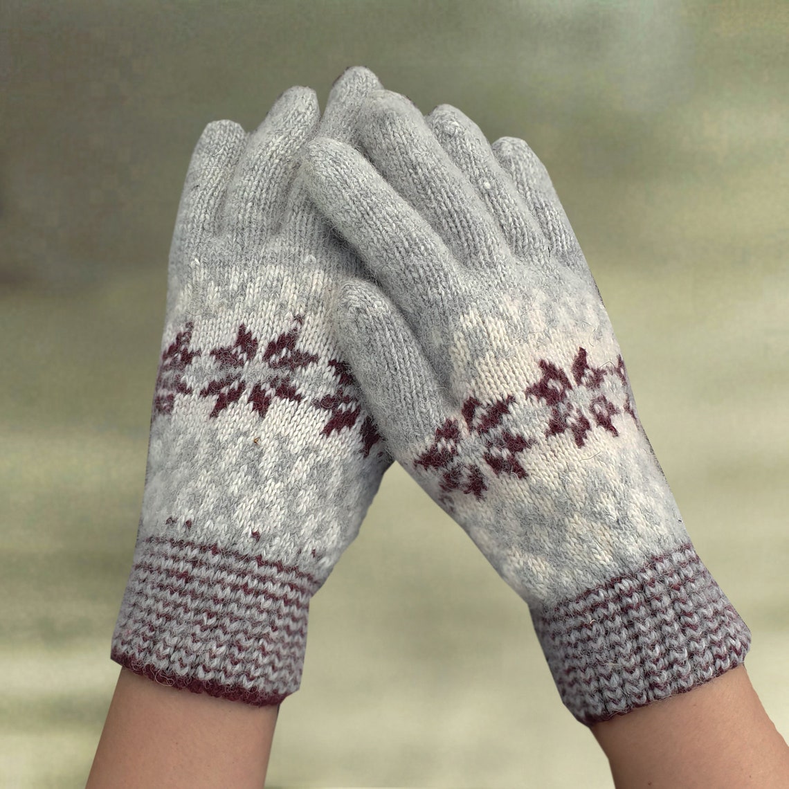 Winter Women's Gloves, Felted Wool Gloves, Warm Wool Gloves, Knitted