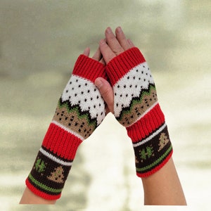 Fingerless gloves, Brown handwarmers, Half finger gloves, Knit finger gloves, Steampunk gloves, Fingerless mittens, Wool arm warmer