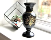 Bronze vase Black vase Ikebana vase Metal vase Brass vase Greek vase Oriental vase Chinese vase Decorative vase Asian vase Bud vase Art deco