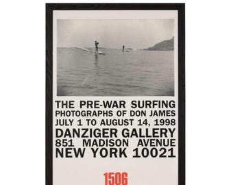 Don James the pre-war surfing photographs of don james – 1998 exhibition poster VERY RARE - 1508