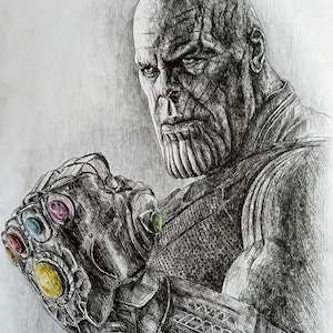 Thanos. Avengers Infinity War. Original Drawing. Fan Art