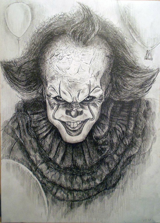 Pennywise Drawing - adrian.drawings - Drawings & Illustration