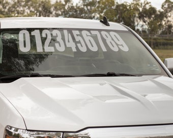 50 Number Stickers, Vinyl Numbers Window Decal