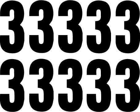 Window Decals Self-adhesive Vinyl Number 10/pk, 4 Inch High, Choose ...
