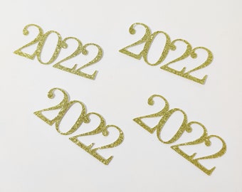 2023 Year Glitter Gold Confetti. Graduation, New Year, Retirement, Celebration, Scrapbooking 30CT