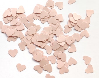 Blush Pink Heart confetti 5/8" (250 pieces) - Wedding decor, Birthday, Anniversary, Bridal Shower, Baby Shower, Toss, Cut outs