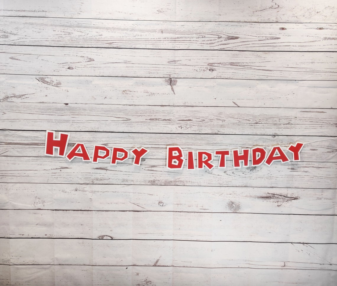 ROBLOX Inspired Birthday Banner Happy Birthday Red And Etsy Il 3brs 