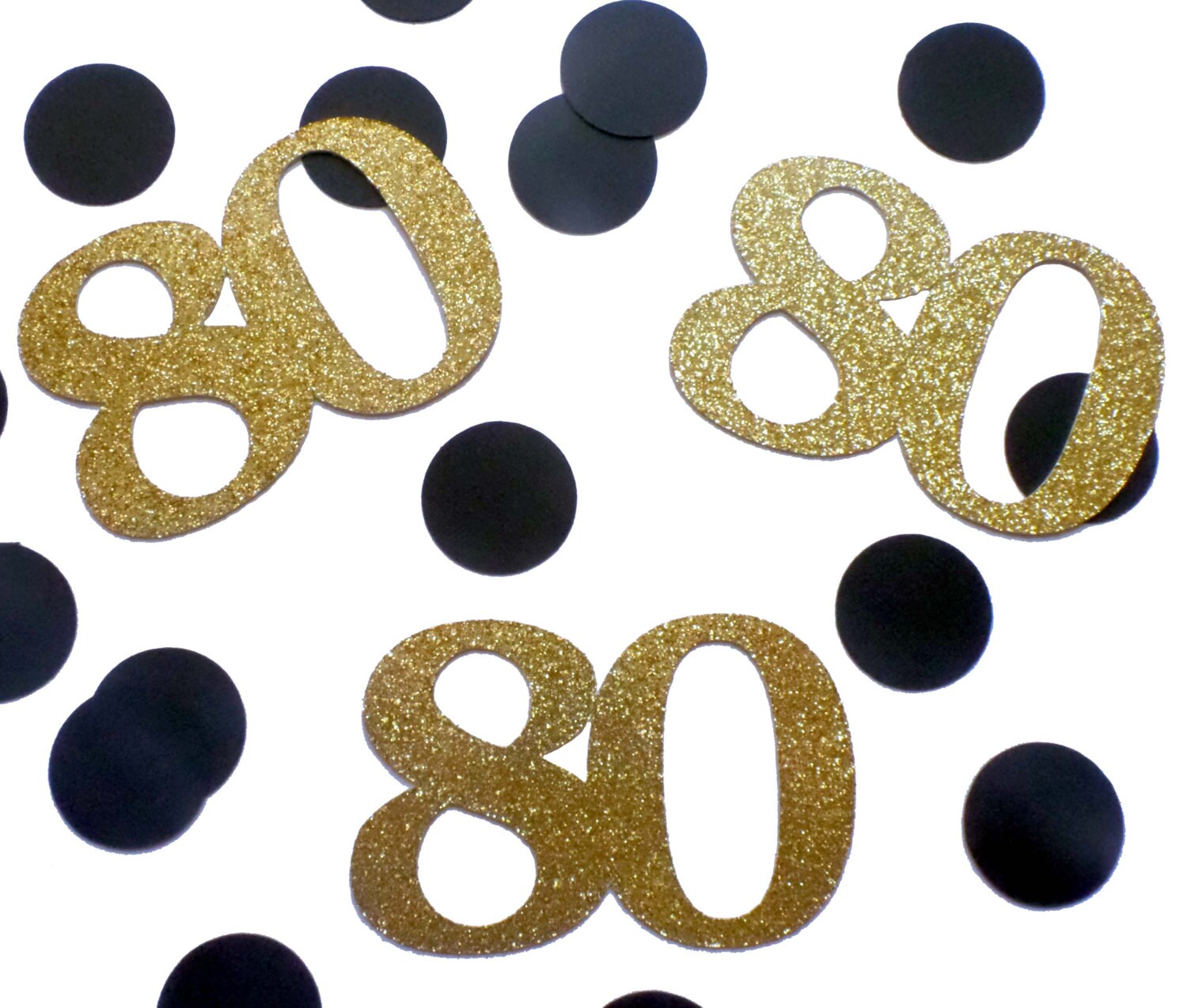Custom Age Number Confetti 80 Birthday Confetti Eighty - Etsy