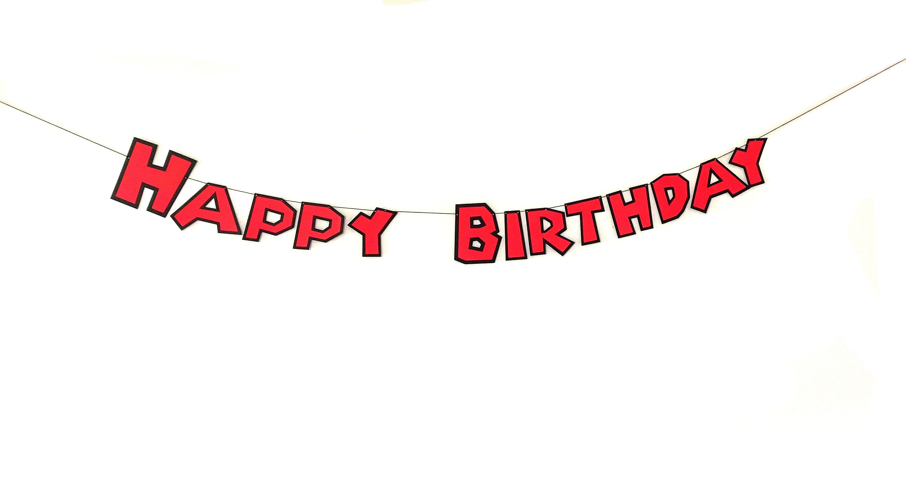 ROBLOX Inspired Birthday Banner Happy Birthday Red And Etsy Il Cwwn 