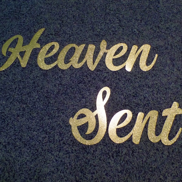 Custom Backdrop Die Cut - Gold Glitter - Large Word Display - Birthday - Wedding - Engagement - Baby Shower - Quincenera