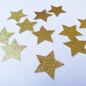 Twinkle Twinke Little Star Confetti 2&quot; (25 pieces) Die Cut - First Birthday, Shower Table Decorations