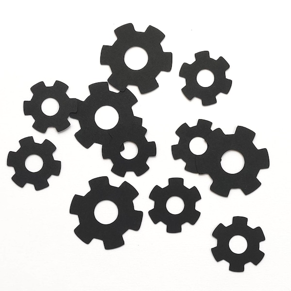Gear confetti, Cog, Black, Construction - Birthday, Roblox, Nuts and Bolts 50CT