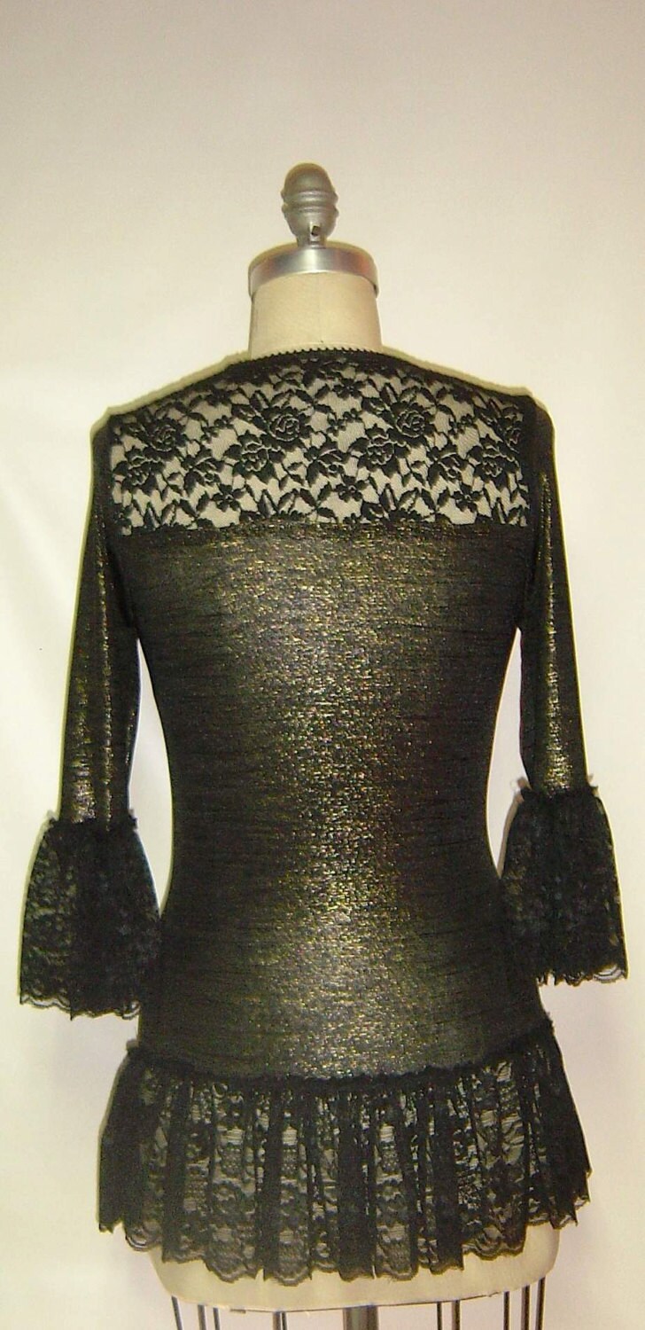 Women'S Black & Gold-Toned Printed Tunic main image 1