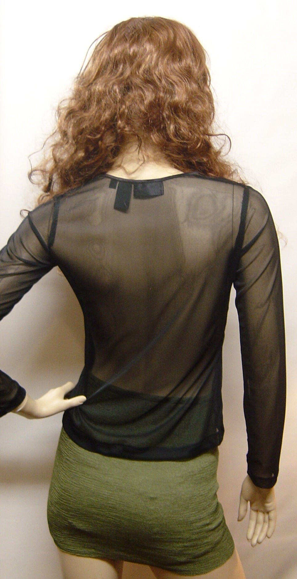 Handmade Black Seethrough Knit Top with Front Trim Etsy