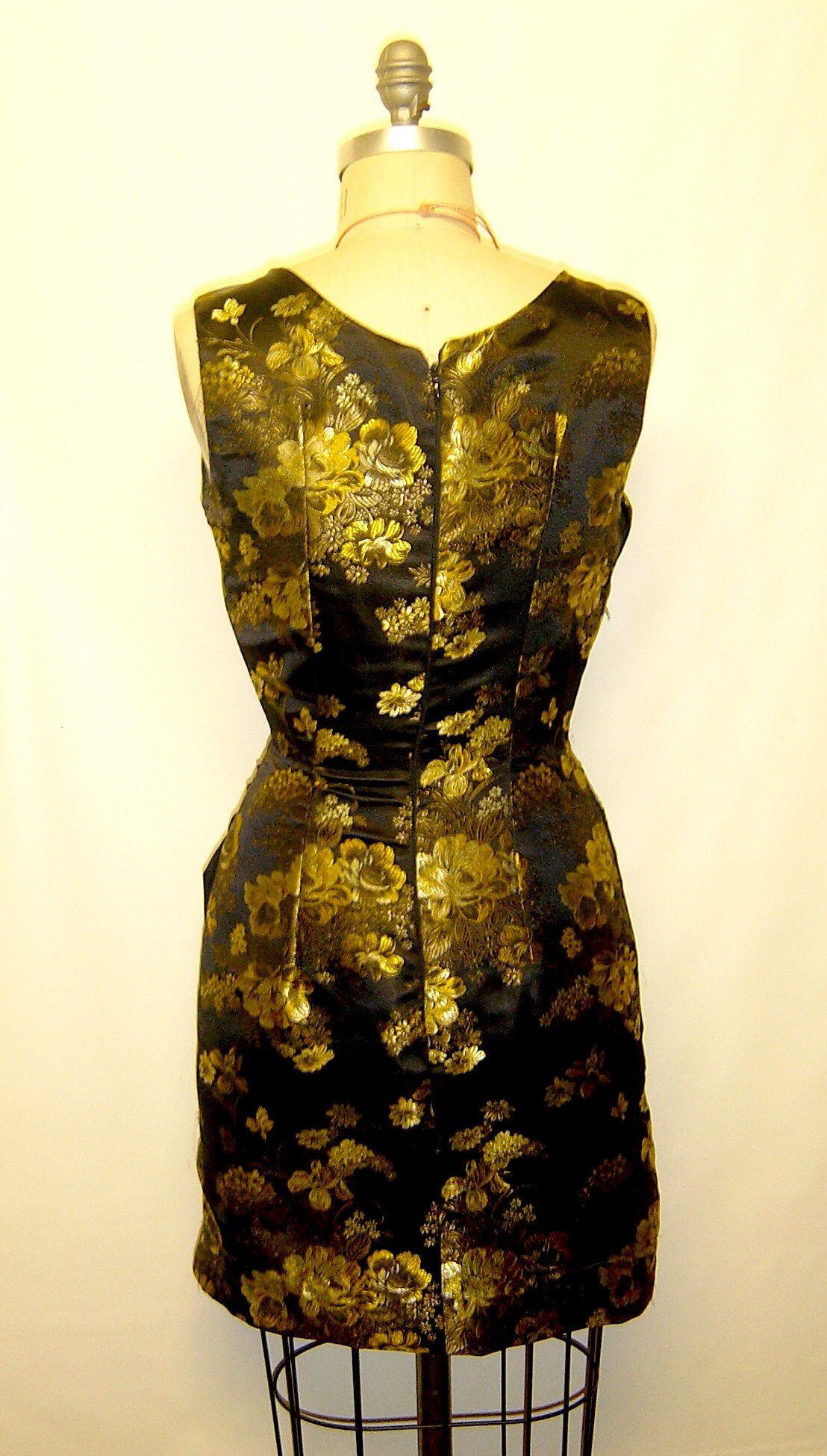Gold and Black Brocade Party Dress Etsy UK