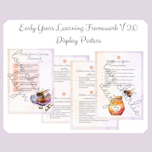 Early years Framework outcomes display poster
