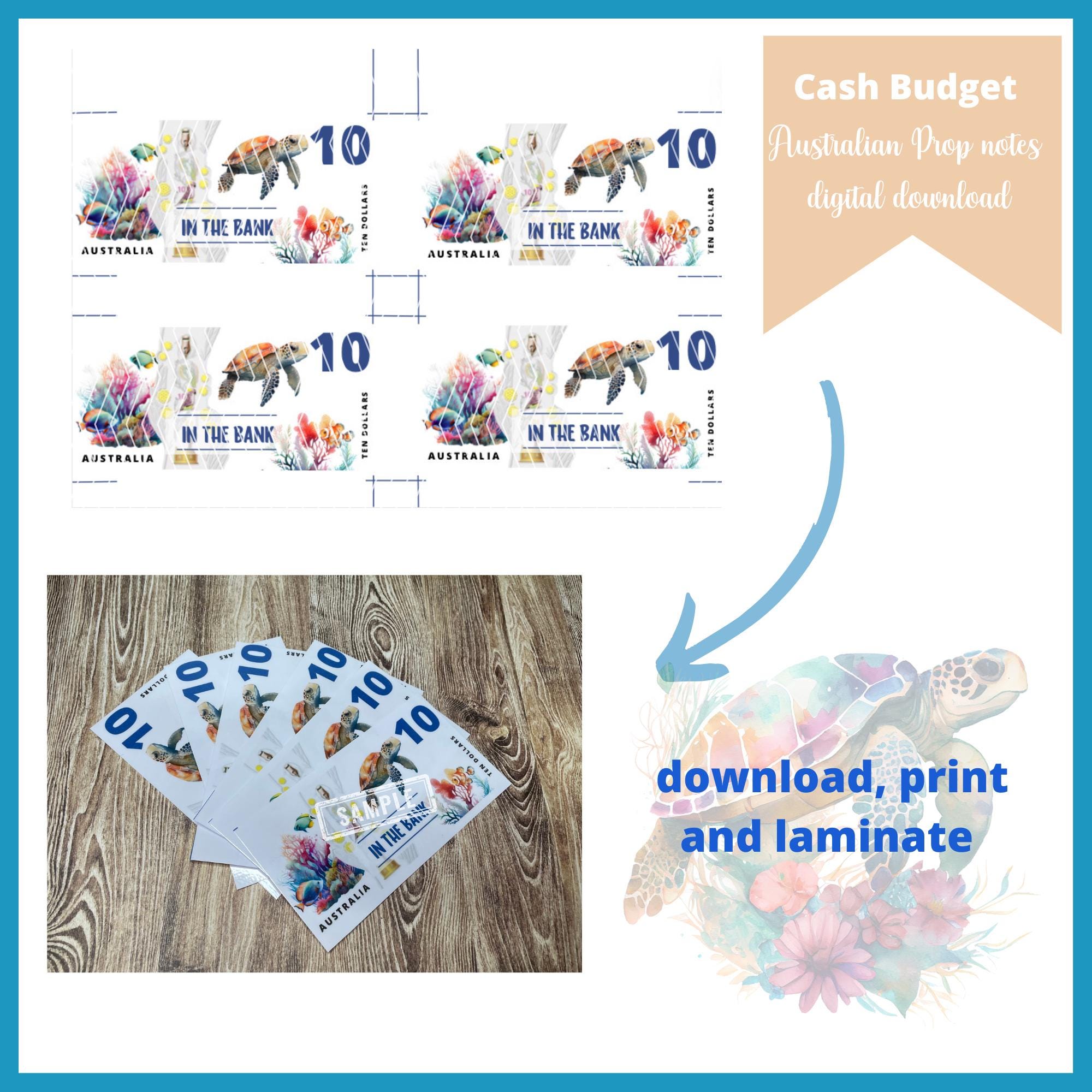 Best Prop Notes Australian Prop Note, Place Holder Money, Cash Budget - Etsy