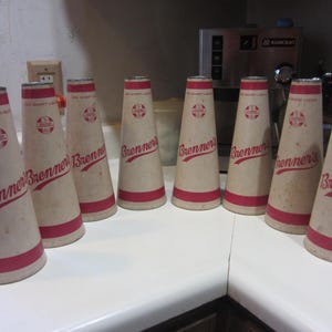 Vintage Sealright Dairy Cone Carton, 1 Brenners One Quart Waxed Milk Cone Carton Container