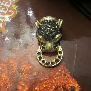 Vintage ‘80s Black Jaguar Pendant.