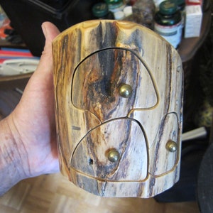 Vintage Jewelry Box, one of a kind, hand made from a tree