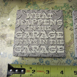 What Happens In The Garage Stays In The Garage Coaster Set
