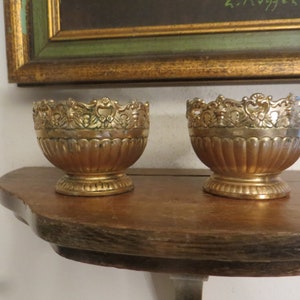 Pair of Raimond Gold Plated Egg holders, vintage